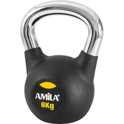AMILA Kettlebell από Λάστιχο 6kg Μαύρο