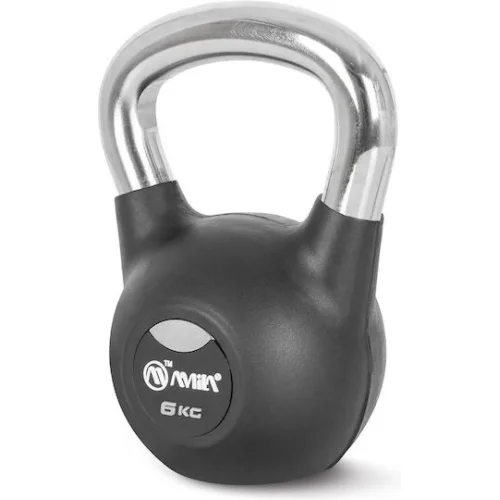 AMILA Kettlebell από Λάστιχο 6kg Μαύρο