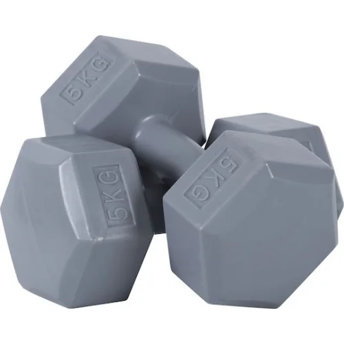 AMILA Σετ Βαράκια Εξάγωνα Βινυλίου 2 x 5kg