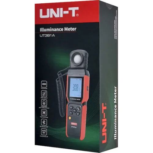 UNI-T ψηφιακό φωτόμετρο UT381A, εύρος μέτρησης έως 400000 Lux, Bluetooth
