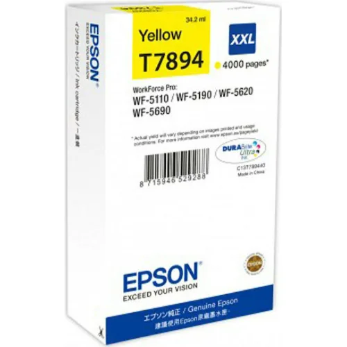 Epson T7894XXL Γνήσιο Μελάνι Εκτυπωτή InkJet Κίτρινο (C13T789440)