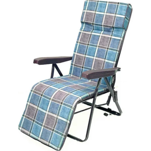 Campus Ξαπλώστρα-Πολυθρόνα Παραλίας με Ανάκλιση Πολλαπλών Θέσεων Μπλε