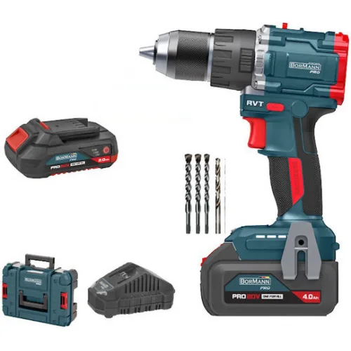 Bormann Pro BBP5451X44CA Κρουστικό Δραπανοκατσάβιδο Μπαταρίας Brushless 20V 2x4Ah