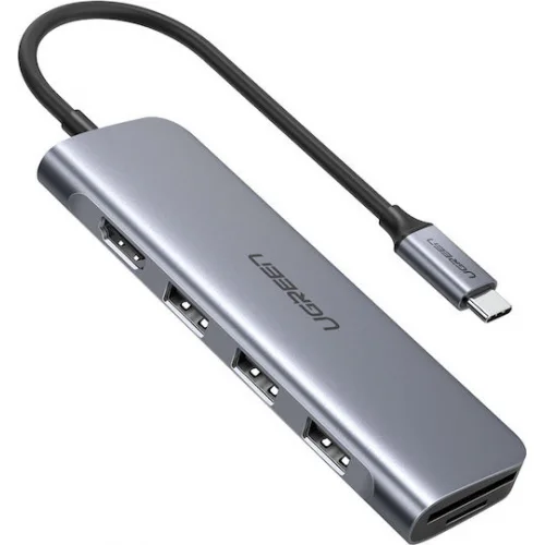 Ugreen CM511 USB-C Docking Station με HDMI 4K PD Ασημί