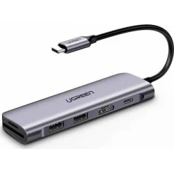 Ugreen CM195 USB-C Docking Station με HDMI 4K PD Γκρι
