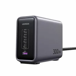 Ugreen Βάση Φόρτισης GaN με Θύρα USB-A και 4 Θύρες USB-C 300W Power Delivery σε Μαύρο χρώμα (Nexode)