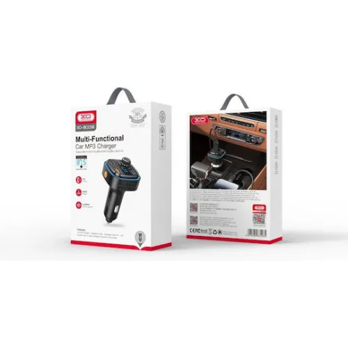 XO FM Transmitter Αυτοκινήτου BCC08 με Bluetooth / Type-C / USB
