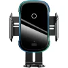Baseus Light Electric Βάση Κινητού Αυτοκινήτου 4.7" - 6.5" με Ρυθμιζόμενα Άγκιστρα και Ασύρματη Φόρτιση Μαύρη
