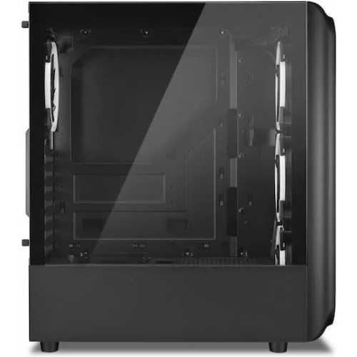Sharkoon TK5M Gaming Midi Tower Κουτί Υπολογιστή με Πλαϊνό Παράθυρο και RGB Φωτισμό Μαύρο