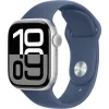 Apple Watch Series 10 Aluminium 42mm Αδιάβροχο με Παλμογράφο (Silver με Denim Sport Band (M/L))