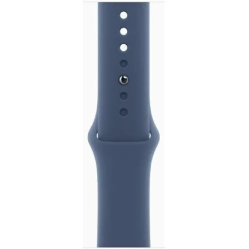 Apple Watch Series 10 Aluminium 46mm Αδιάβροχο με Παλμογράφο (Silver με Denim Sport Band (M/L))