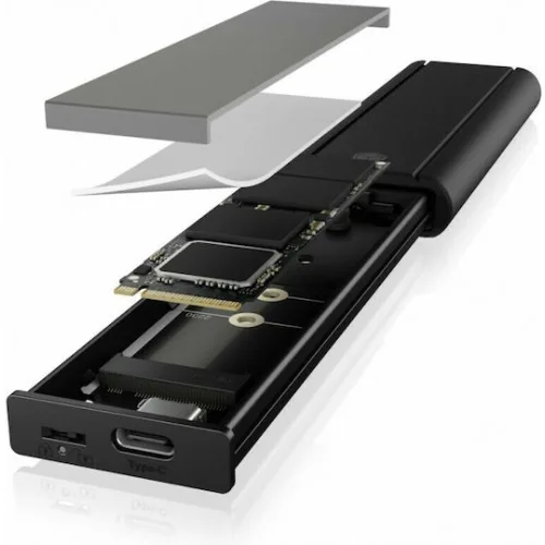 Icy Box Θήκη για Σκληρό Δίσκο M.2 PCI Express NVME με σύνδεση USB 3.2