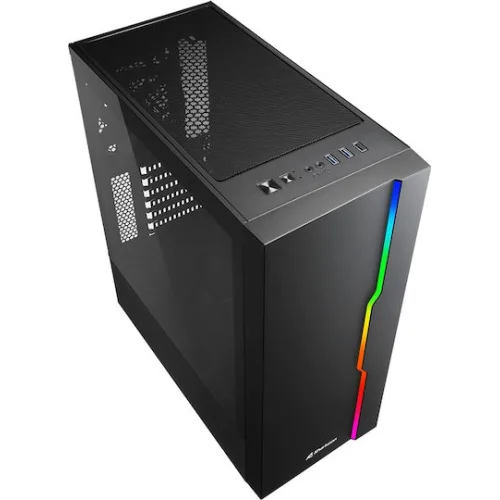Sharkoon RGB Slider Midi Tower Κουτί Υπολογιστή με Πλαϊνό Παράθυρο Μαύρο