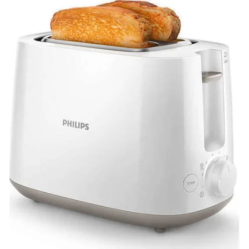 Philips Φρυγανιέρα 2 Θέσεων 830W Λευκή