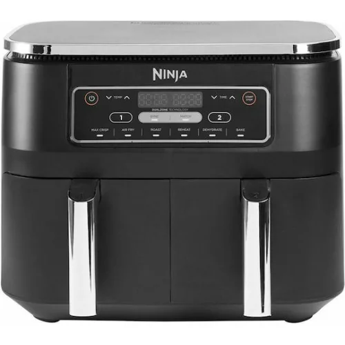 Ninja Foodi Max Dual Zone Air Fryer με Διπλό Αποσπώμενο Κάδο 7.6lt Μαύρο