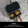 Ninja Foodi Max Dual Zone Air Fryer με Διπλό Αποσπώμενο Κάδο 7.6lt Μαύρο