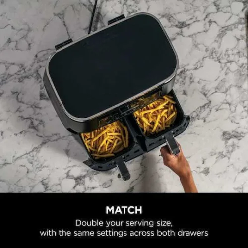 Ninja Foodi Max Dual Zone Air Fryer με Διπλό Αποσπώμενο Κάδο 7.6lt Μαύρο