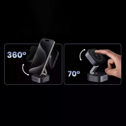 Ugreen Φορτιστής Magsafe με Θύρα USB-C Μαύρος (W702)