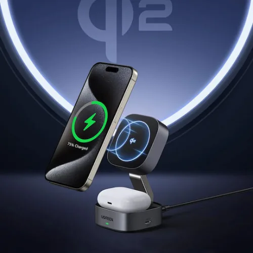 Ugreen Φορτιστής Magsafe με Θύρα USB-C Μαύρος (W702)