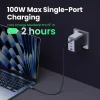 Ugreen Φορτιστής Χωρίς Καλώδιο GaN με Θύρα USB-A και 3 Θύρες USB-C 100W Power Delivery / Quick Charge 2.0 / Quick Charge 3.0 / Quick Charge 4.0 Γκρι (Nexode S)