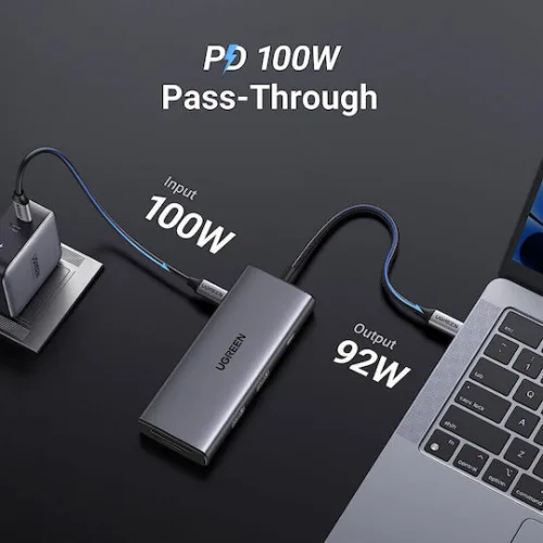 Ugreen Cm498 USB-C / USB-A Docking Station με 4K PD Μαύρο
