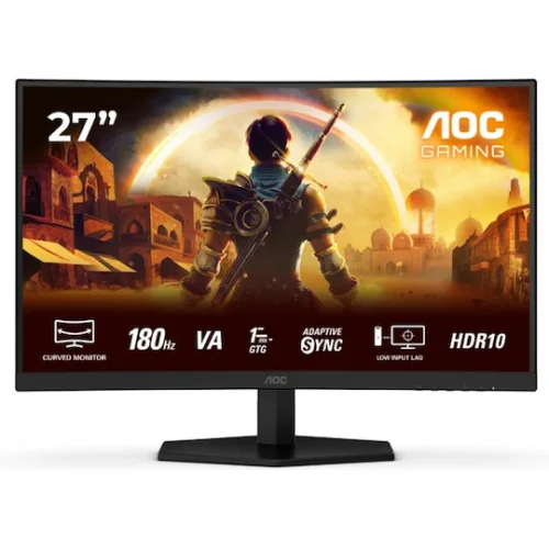 AOC C27G42E VA HDR Curved Gaming Monitor 27" FHD 1920x1080 180Hz με Χρόνο Απόκρισης 1ms GTG