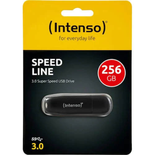 Intenso Speed Line 256GB USB 3.0 Stick Μαύρο