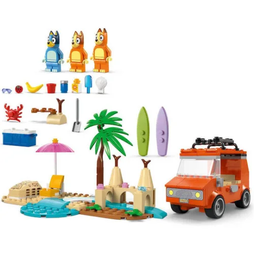 LEGO Τουβλάκια Bluey's Beach & Family Car Trip για 4+ Ετών 133τμχ