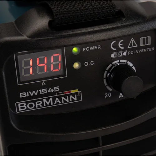 Bormann BIW1545 Ηλεκτροκόλληση Inverter MMA με Μέγιστο Ρεύμα Συγκόλλησης 140A και Κύκλο Εργασίας 45%