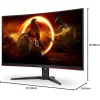 AOC C32G2ZE VA Curved Gaming Monitor 31.5" FHD 1920x1080 240Hz με Χρόνο Απόκρισης 4ms GTG