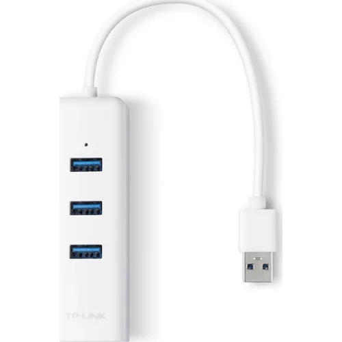 TP-LINK UE330 v2 USB 3.0 Hub 3 Θυρών με σύνδεση USB-A / Ethernet Λευκό
