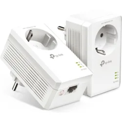TP-LINK TL-PA7017P KIT v4 Powerline Διπλό για Ενσύρματη Σύνδεση με Passthrough Πρίζα και Θύρα Gigabit Ethernet