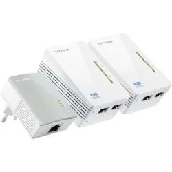 TP-LINK TL-WPA4220T KIT v4 Powerline Τριπλό για Ασύρματη Σύνδεση Wi‑Fi 4 και 2 Θύρες Ethernet