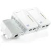 TP-LINK TL-WPA4220T KIT v4 Powerline Τριπλό για Ασύρματη Σύνδεση Wi‑Fi 4 και 2 Θύρες Ethernet