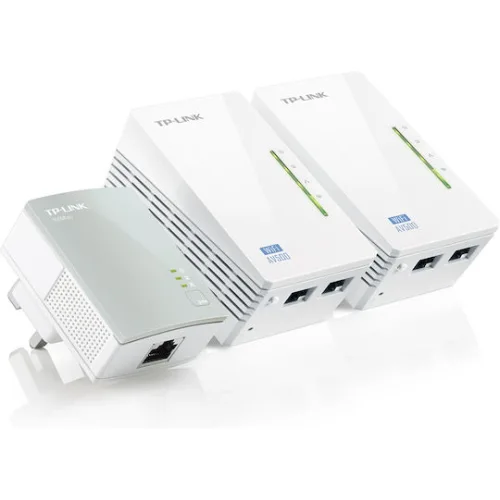 TP-LINK TL-WPA4220T KIT v4 Powerline Τριπλό για Ασύρματη Σύνδεση Wi‑Fi 4 και 2 Θύρες Ethernet