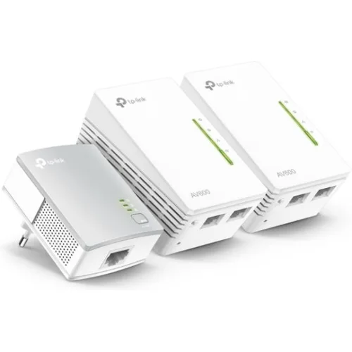 TP-LINK TL-WPA4220T KIT v4 Powerline Τριπλό για Ασύρματη Σύνδεση Wi‑Fi 4 και 2 Θύρες Ethernet