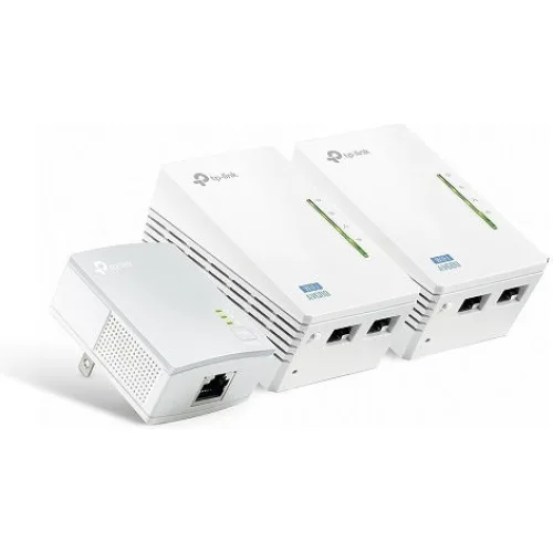 TP-LINK TL-WPA4220T KIT v4 Powerline Τριπλό για Ασύρματη Σύνδεση Wi‑Fi 4 και 2 Θύρες Ethernet