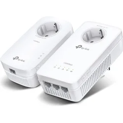 TP-LINK TL-WPA8631P KIT v4 Powerline Διπλό για Ασύρματη Σύνδεση Wi‑Fi 5 με Passthrough Πρίζα και 3 Θύρες Gigabit Ethernet