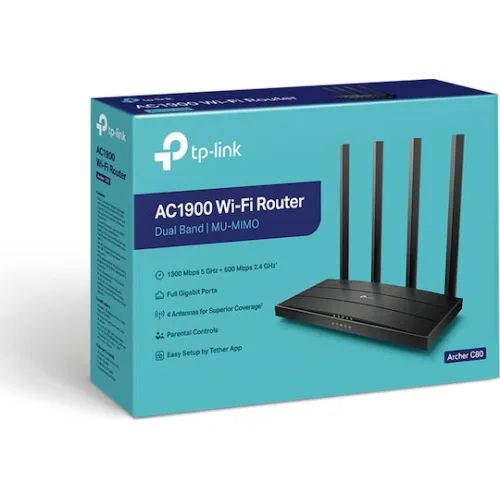 TP-LINK Archer C80 v2.2 Ασύρματο Router Wi‑Fi 5 με 4 Θύρες Gigabit