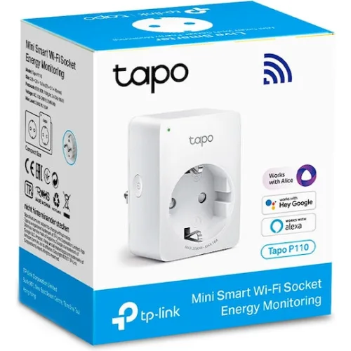 TP-LINK Tapo P110 v1 Smart Μονόπριζο με Διακόπτη
