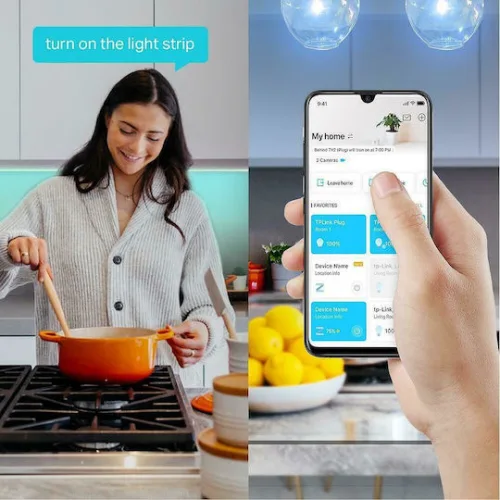 TP-LINK Smart Ταινία LED Wi-Fi 220V RGB Φως 5m με Τροφοδοτικό & WiFi Controller