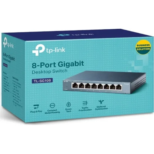 TP-LINK TL-SG108 v6 Unmanaged L2 Switch με 8 Θύρες Ethernet