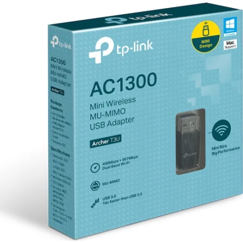 TP-LINK Archer T3U v1 Ασύρματος USB Αντάπτορας Δικτύου 1300Mbps