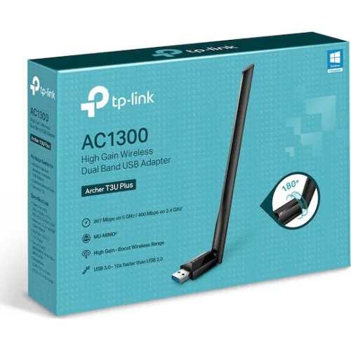 TP-LINK Archer T3U Plus v1 Ασύρματος USB Αντάπτορας Δικτύου 1300Mbps