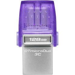 Kingston DataTraveler MicroDuo 3C 128GB USB 3.1 Stick με σύνδεση USB-A & USB-C Μωβ