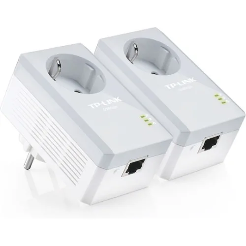 TP-LINK TL-PA4010PKIT v2.3 Powerline Διπλό για Ενσύρματη Σύνδεση με Passthrough Πρίζα και Θύρα Ethernet