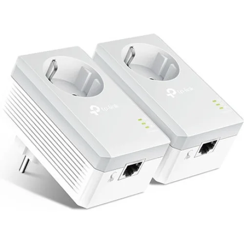 TP-LINK TL-PA4010PKIT v2.3 Powerline Διπλό για Ενσύρματη Σύνδεση με Passthrough Πρίζα και Θύρα Ethernet