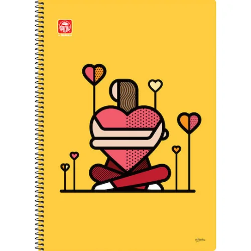 Typotrust Σπιράλ Τετράδιο Ριγέ Α4 2 Θεμάτων 4542-15 Special Human (Διάφορα Σχέδια/Χρώματα)