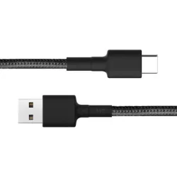 Xiaomi Cable Original Braided Usb Type C Braided USB 2.0 Cable USB-C male - USB-A 18W Μαύρο 1m SJV4109GL
