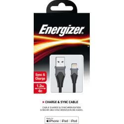 Energizer Regular USB to Lightning Cable Μαύρο 1.2m (C61LIGBK4)